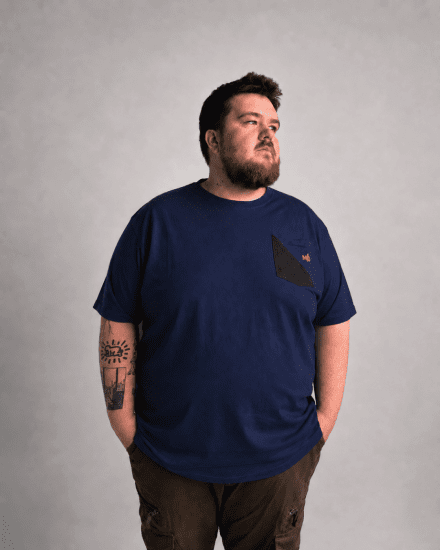 Motley Denim Milan Μπλουζάκι Ναυτικό μπλε - Μακό μπλουζάκια - Aνδρικά μπλουζεσ μεγάλα μεγέθη