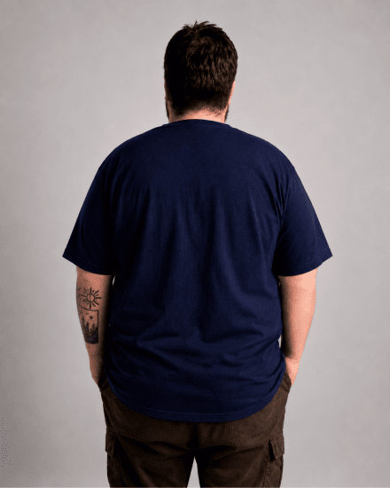 Motley Denim Milan Μπλουζάκι Ναυτικό μπλε - Μακό μπλουζάκια - Aνδρικά μπλουζεσ μεγάλα μεγέθη