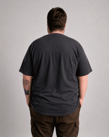 Motley Denim Milan Μπλουζάκι Ανθρακί - Μακό μπλουζάκια - Aνδρικά μπλουζεσ μεγάλα μεγέθη