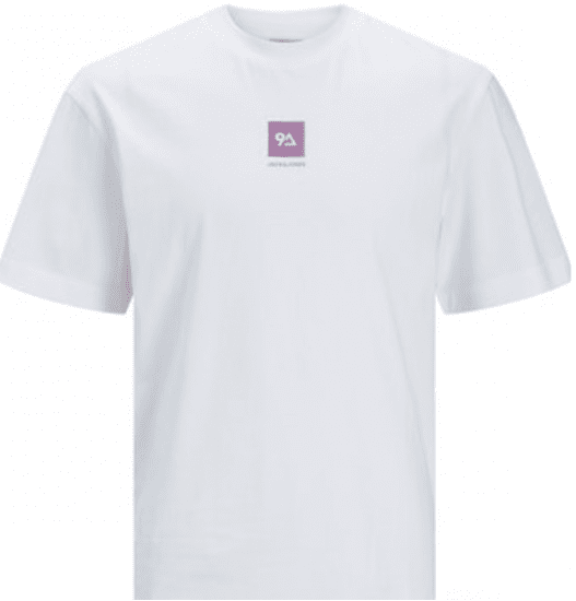 Jack & Jones JCOBEECH T-shirt White - Μακό μπλουζάκια - Aνδρικά μπλουζεσ μεγάλα μεγέθη