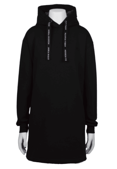 Nora Mikken KRISTINA Long Hoodie Black - Φούτερ/Φούτερ με κουκούλα - 