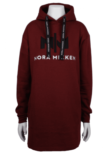 Nora Mikken KADRI Long Hoodie Burgundy - Φούτερ/Φούτερ με κουκούλα - 