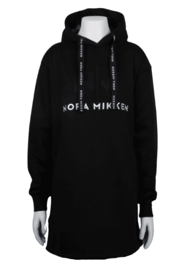 Nora Mikken KADRI Long Hoodie Black - Φούτερ/Φούτερ με κουκούλα - 