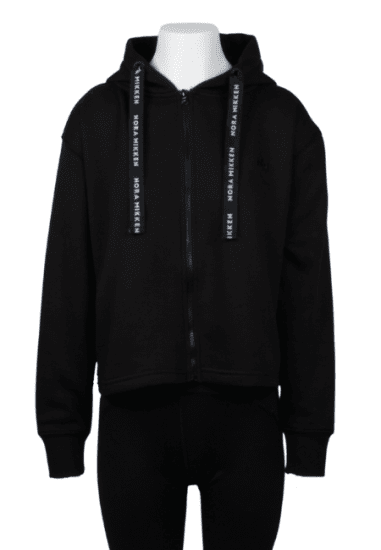 Nora Mikken GERTRUD Cropped Hoodie Black - Φούτερ/Φούτερ με κουκούλα - 