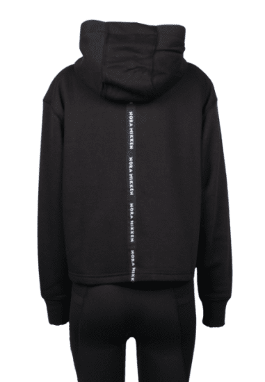 Nora Mikken GERTRUD Cropped Hoodie Black - Φούτερ/Φούτερ με κουκούλα - 