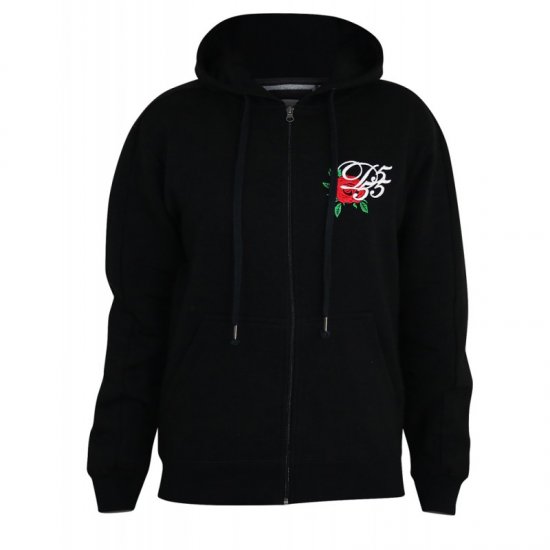 D555 Verlin Couture Full Zip Hoodie Black - φούτερ/Φούτερ με κουκούλα - φούτερ/Φούτερ με κουκούλα ανδρικά μεγάλα μεγέθη 