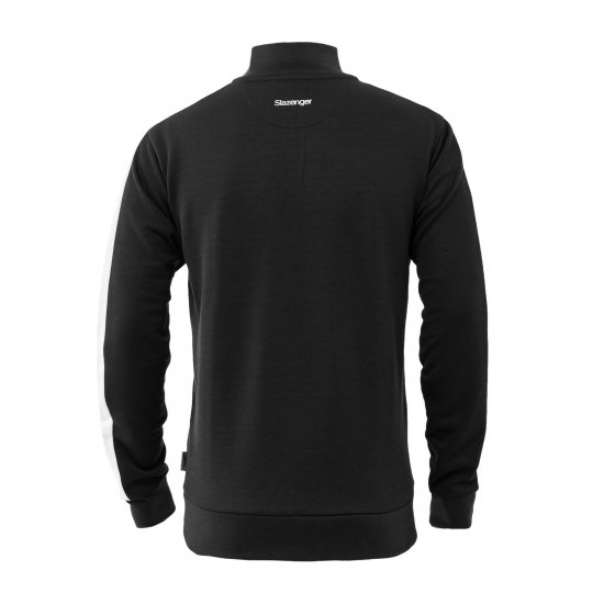 Slazenger Vince track Jacket Black - φούτερ/Φούτερ με κουκούλα - φούτερ/Φούτερ με κουκούλα ανδρικά μεγάλα μεγέθη 