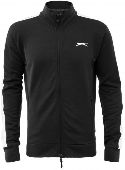Slazenger Vince track Jacket Black - φούτερ/Φούτερ με κουκούλα - φούτερ/Φούτερ με κουκούλα ανδρικά μεγάλα μεγέθη 