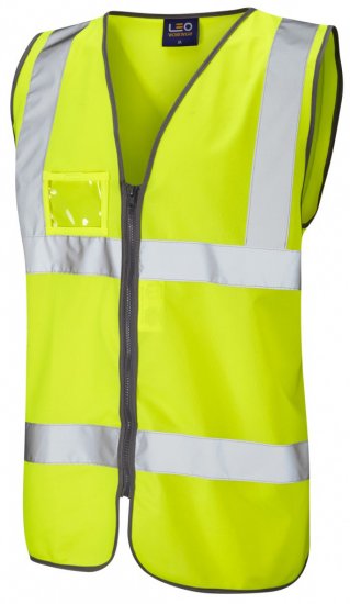 Leo Rumsam Zip Front Waistcoat Hi-Vis Yellow - Ρούχα εργασίας - Aνδρικά ρούχα εργασίας μεγάλα μεγέθη