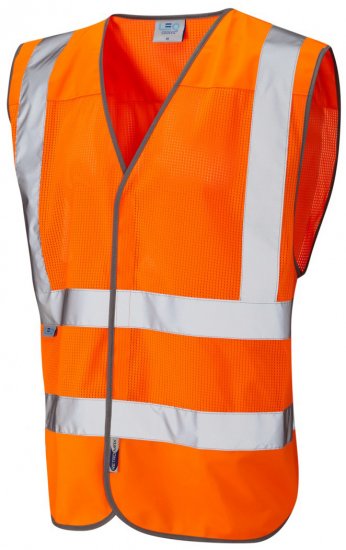 Leo Arlington Coolviz Waistcoat Hi-Vis Orange - Ρούχα εργασίας - Aνδρικά ρούχα εργασίας μεγάλα μεγέθη