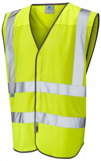 Leo Arlington Coolviz Waistcoat Hi-Vis Yellow - Ρούχα εργασίας - Aνδρικά ρούχα εργασίας μεγάλα μεγέθη