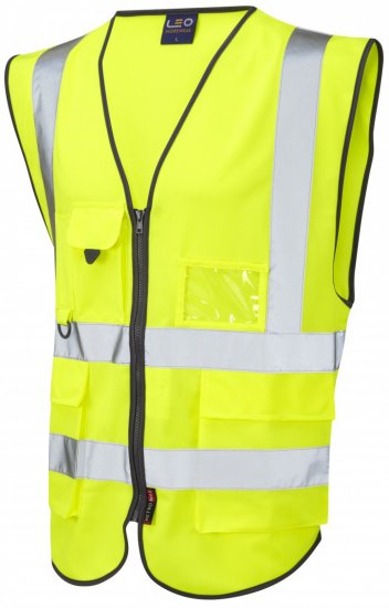 Leo Lynton Superior Waistcoat Hi-Vis Yellow - Ρούχα εργασίας - Aνδρικά ρούχα εργασίας μεγάλα μεγέθη