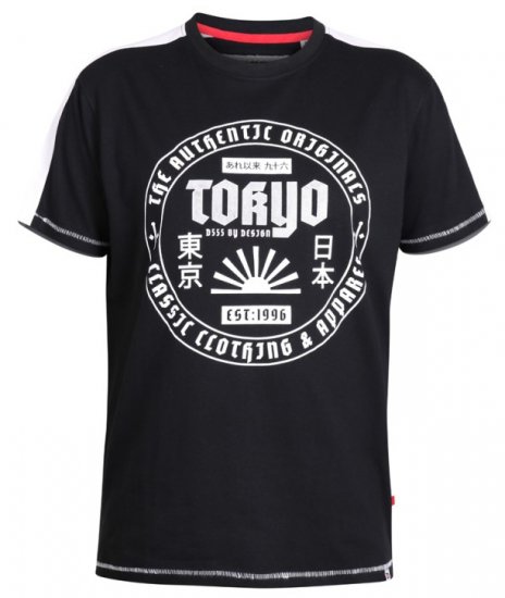 D555 Walton T-shirt Black - Μακό μπλουζάκια - Aνδρικά μπλουζεσ μεγάλα μεγέθη