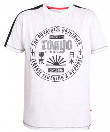 D555 Walton T-shirt White - Μακό μπλουζάκια - Aνδρικά μπλουζεσ μεγάλα μεγέθη