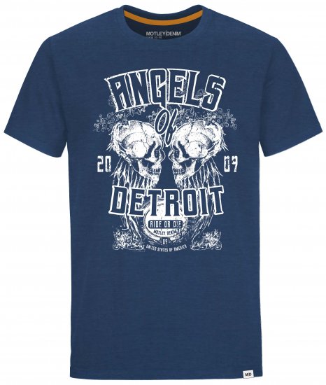 Motley Denim Whitby T-shirt Dark Indigo - Μακό μπλουζάκια - Aνδρικά μπλουζεσ μεγάλα μεγέθη