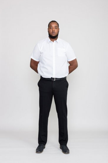 D555 Yarmouth Four Way Stretch Trouser With Flexible Waistband Black - Τζιν και παντελόνια - Aνδρικα τζιν παντελόνια μεγάλα μεγέθη