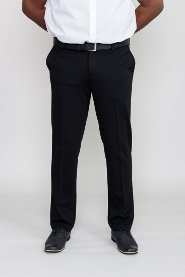 D555 Yarmouth Four Way Stretch Trouser With Flexible Waistband Black - Τζιν και παντελόνια - Aνδρικα τζιν παντελόνια μεγάλα μεγέθη