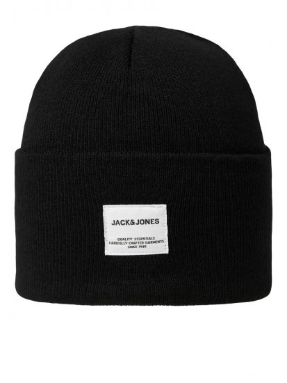 Jack & Jones Long Knit Σκούφος Μαύρο - Σκούφοι - 