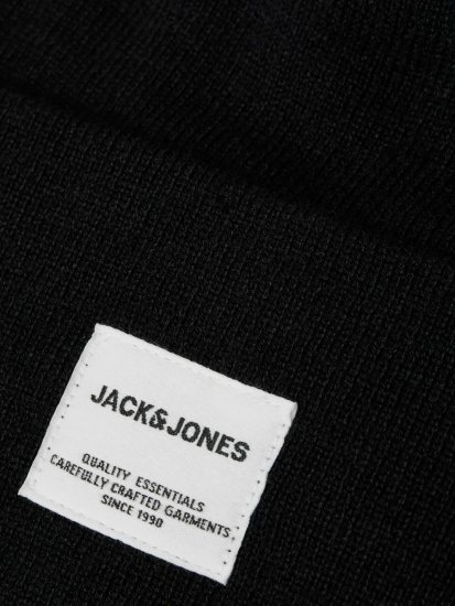 Jack & Jones Long Knit Σκούφος Μαύρο - Σκούφοι - 